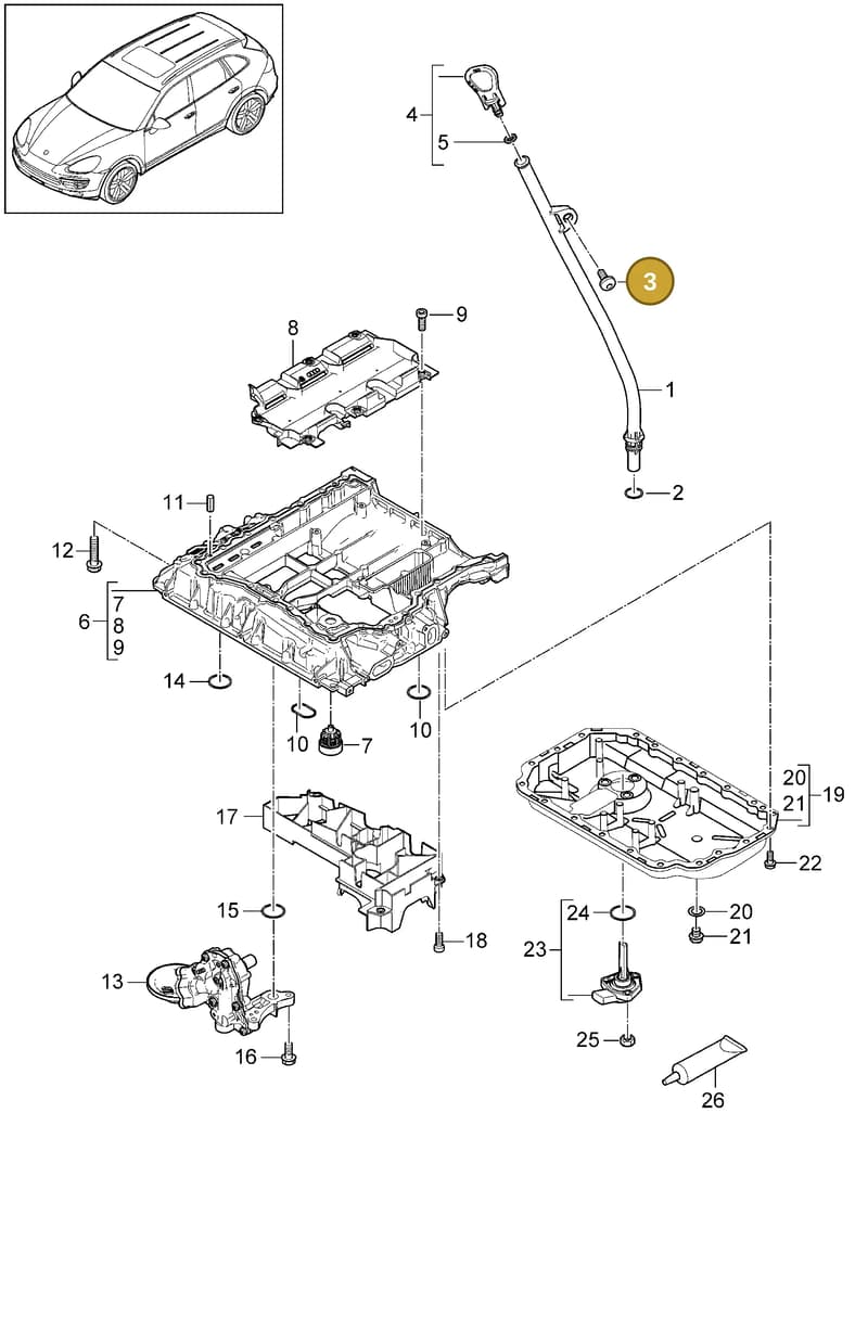 95810728300 — Porsche Cayenne (2010-2018) diagram p37104040, position 3