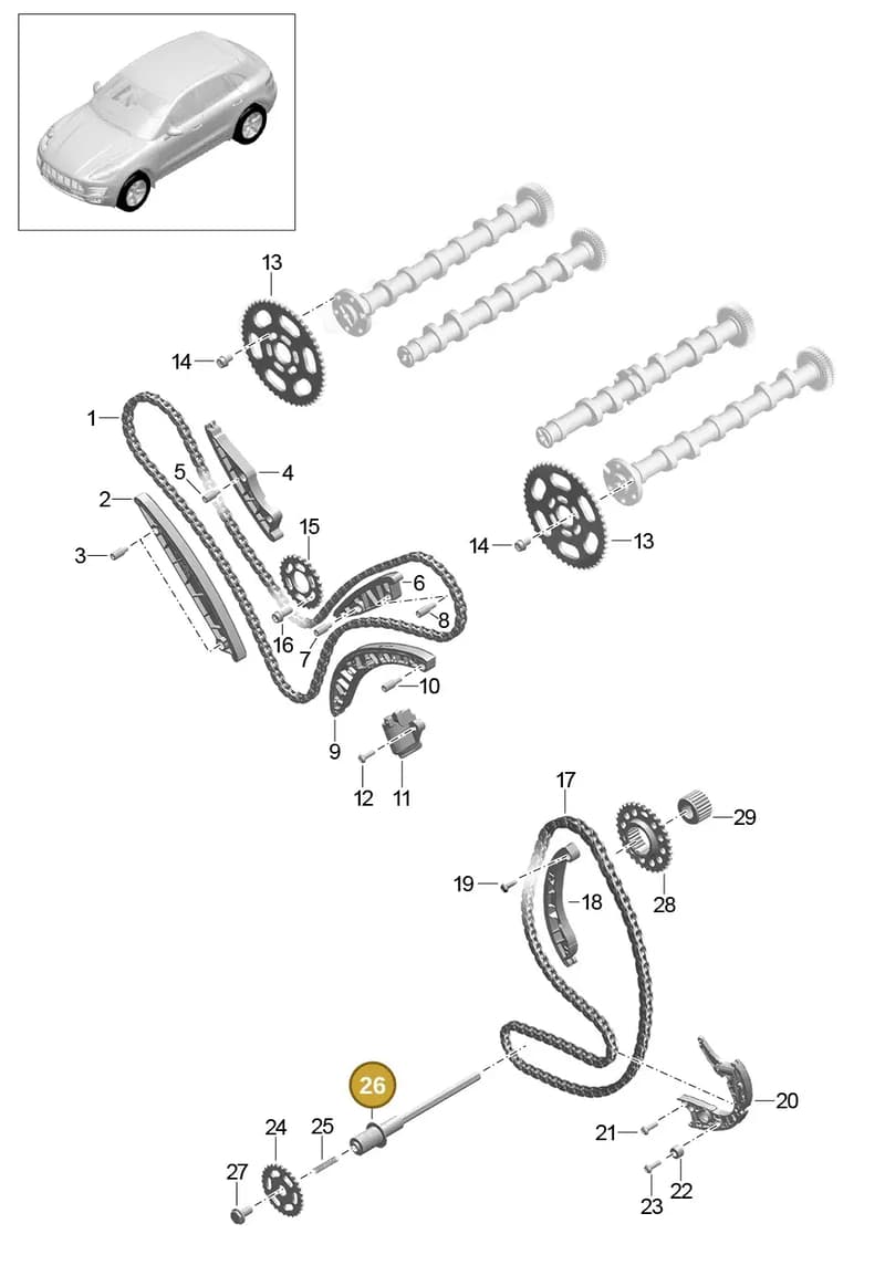 95810732010 — Porsche Macan (2013-2018) diagram p44103080, position 26