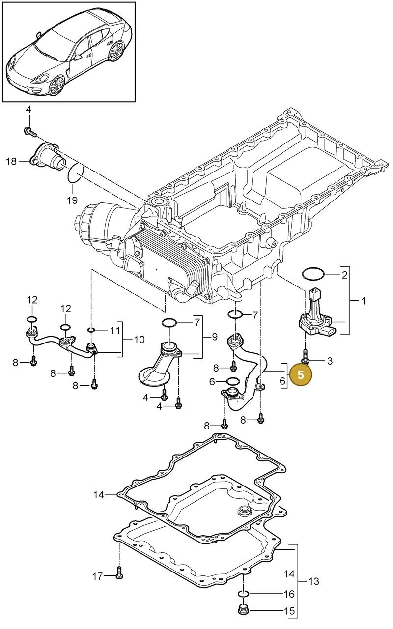 95810732200 — Porsche Panamera (2009-2016) diagram p35104070, position 5