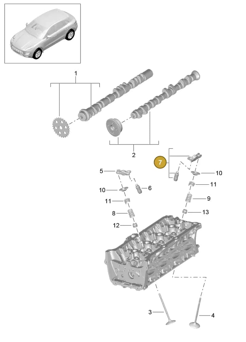 95810941710 — Porsche Macan (2013-2018) diagram p44103060, position 7