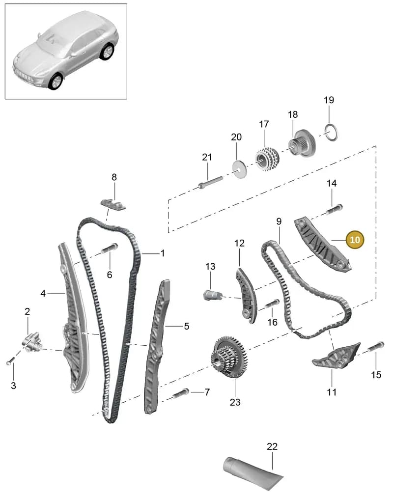 95810946920 — Porsche Macan (2013-2018) diagram p44103090, position 10