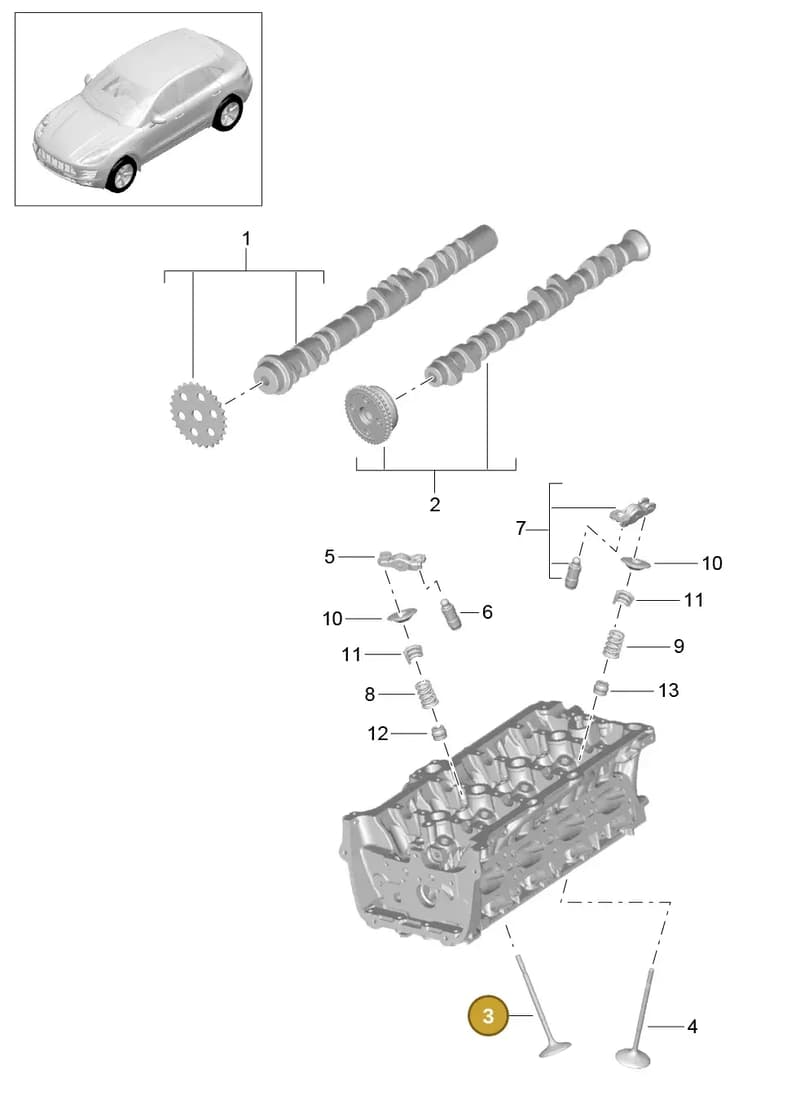 95810960100 — Porsche Macan (2013-2018) diagram p44103060, position 3