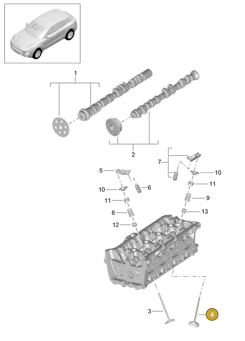 95810961110 — Porsche Macan (2013-2018) diagram p44103060, position 4