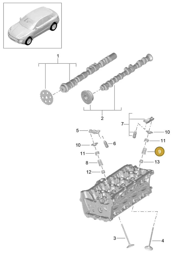 95810962300 — Porsche Macan (2013-2018) diagram p44103060, position 9