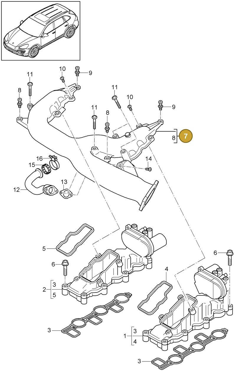 95811038210 — Porsche Cayenne (2010-2018) diagram p37107060, position 7