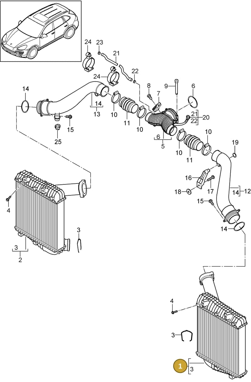 95811054120 — Porsche Cayenne (2010-2018) diagram p37107070, position 1