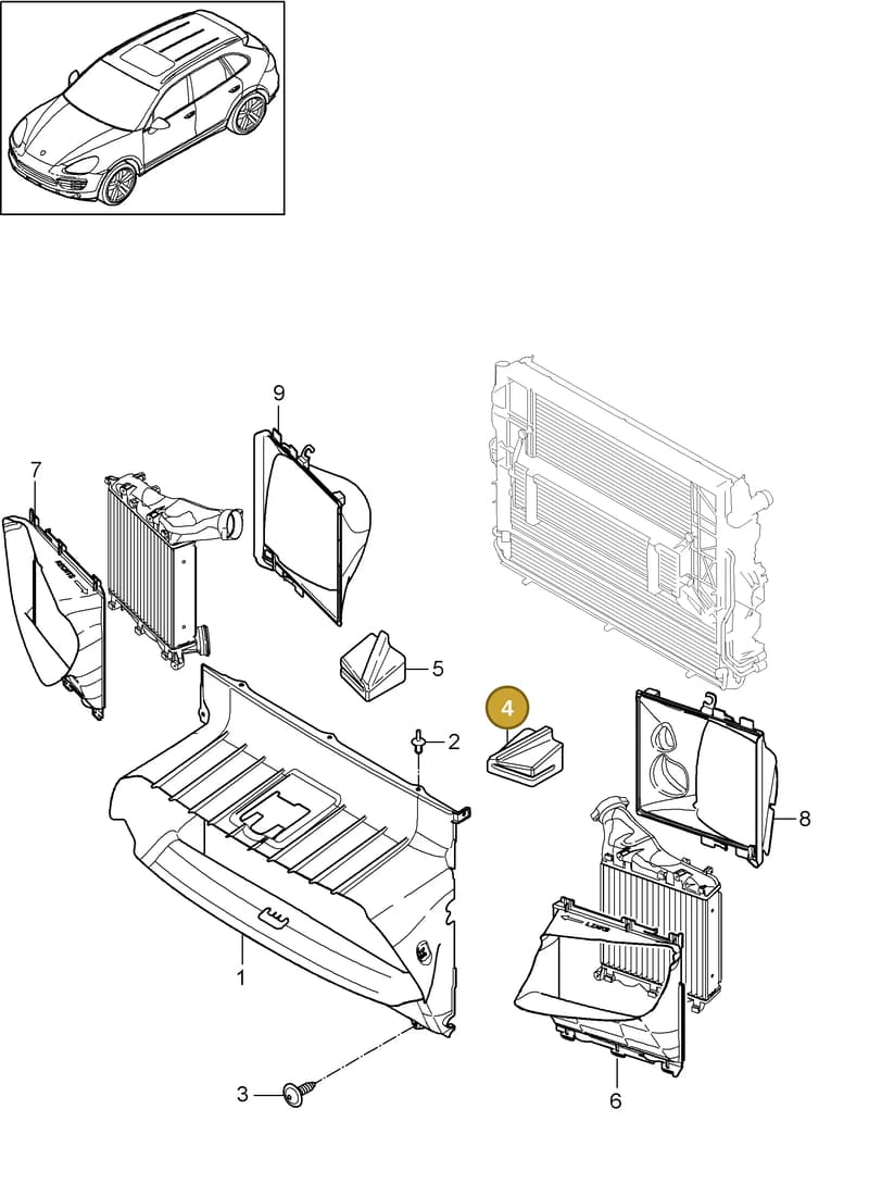 95811056300 — Porsche Cayenne (2010-2018) diagram p37105095, position 4