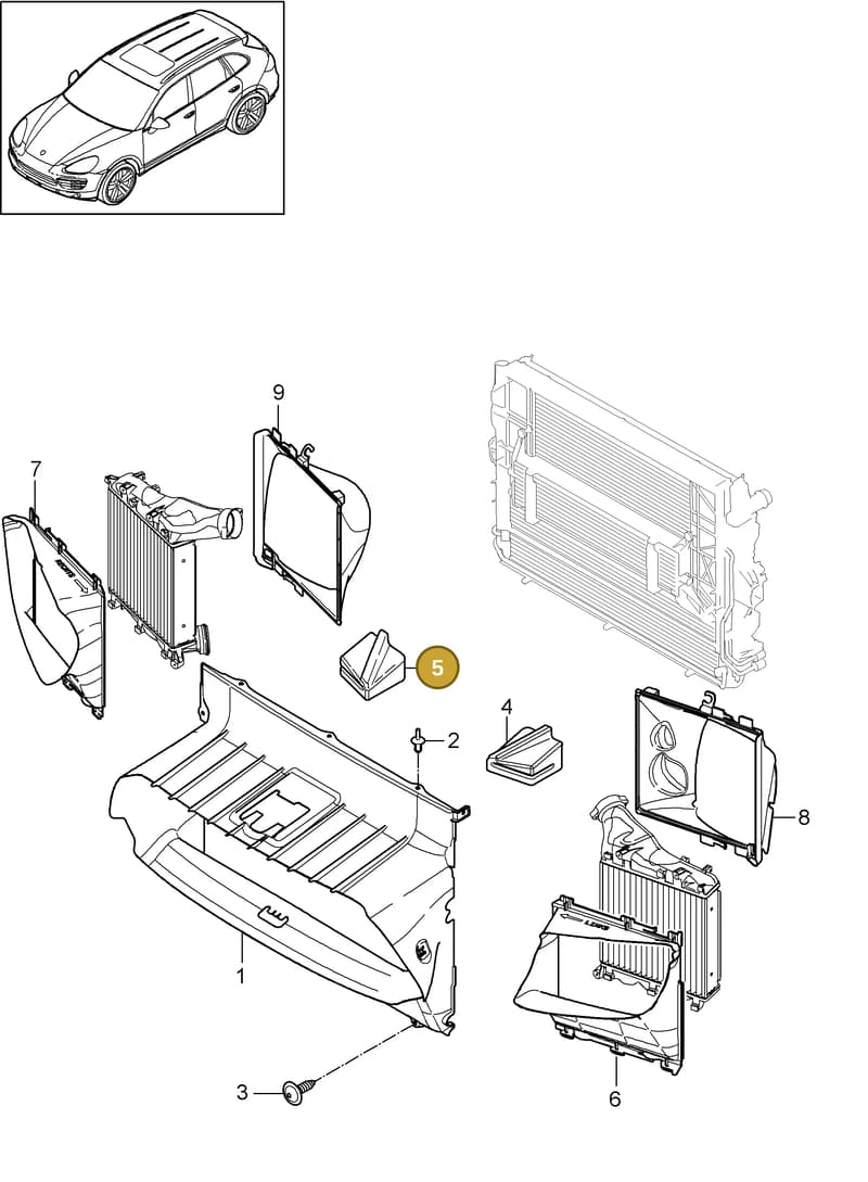 95811056400 — Porsche Cayenne (2010-2018) diagram p37105095, position 5