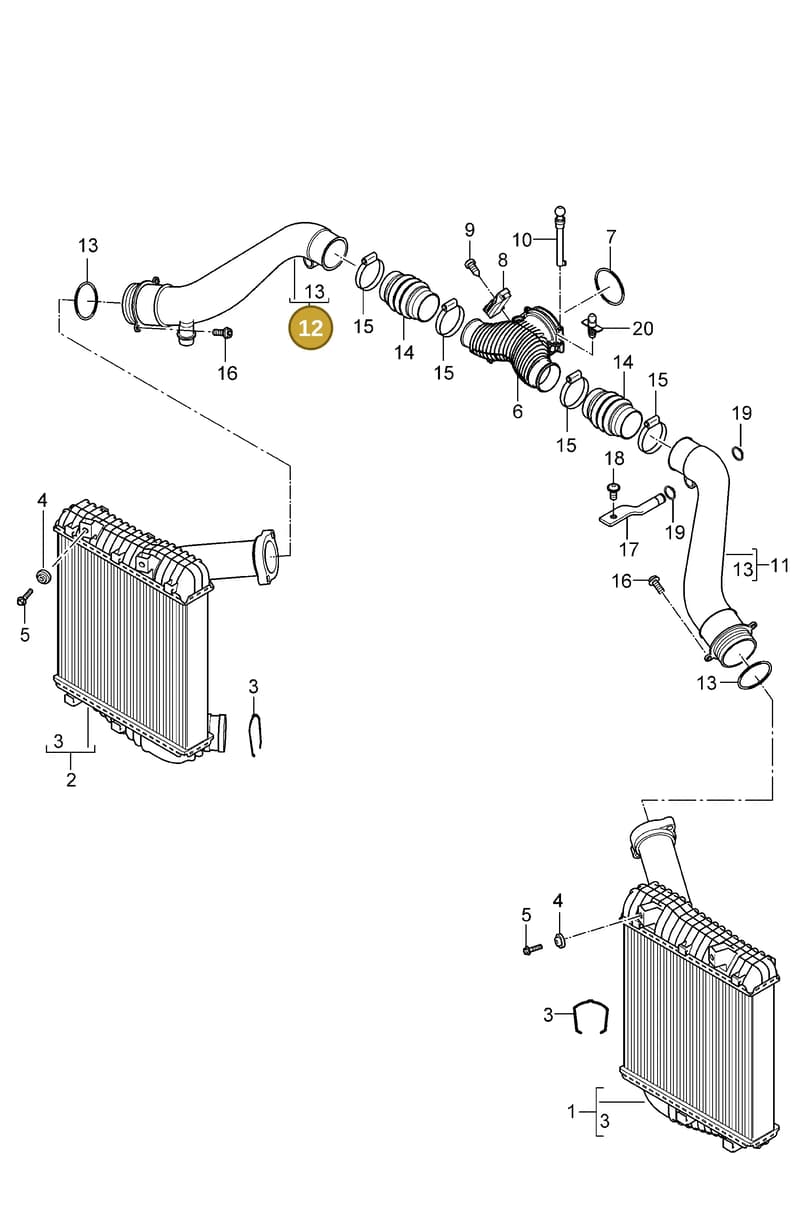 95811083210 — Porsche Cayenne (2007-2010) diagram p31107020, position 12