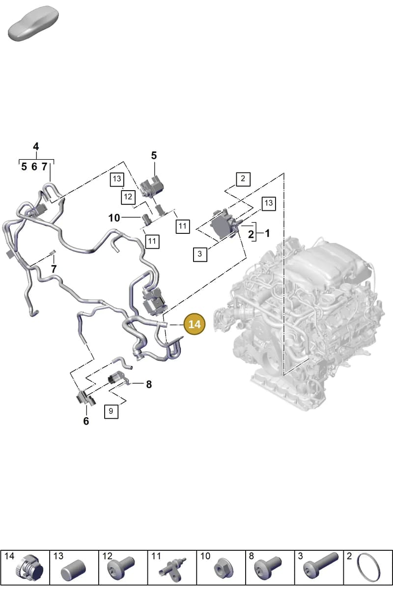 95811086300 — Porsche Panamera (2023-2025) diagram p62108000, position 14