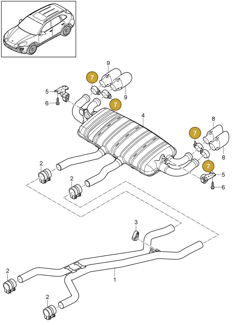 95811124000 — Porsche Cayenne (2010-2018) diagram p37202040, position 7
