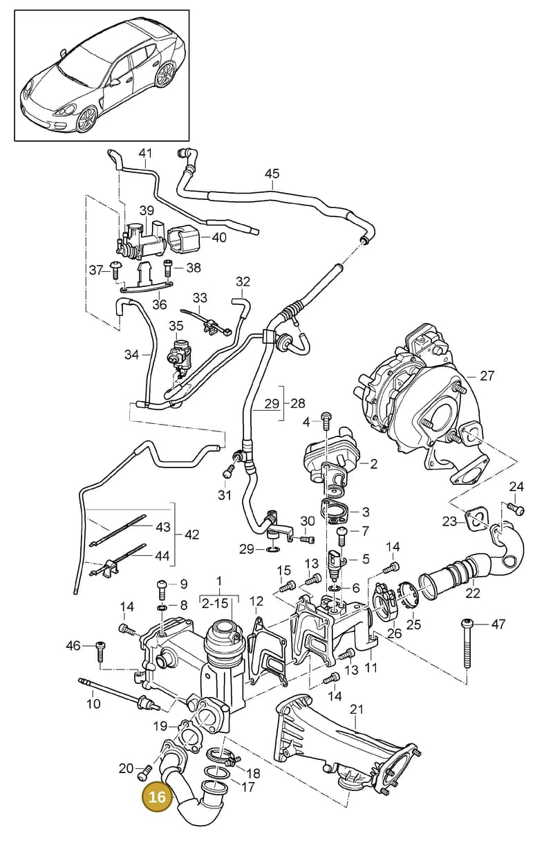 95811153001 — Porsche Panamera (2009-2016) diagram p35108020, position 16