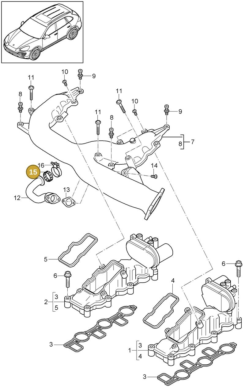 95811154700 — Porsche Cayenne (2010-2018) diagram p37107060, position 15