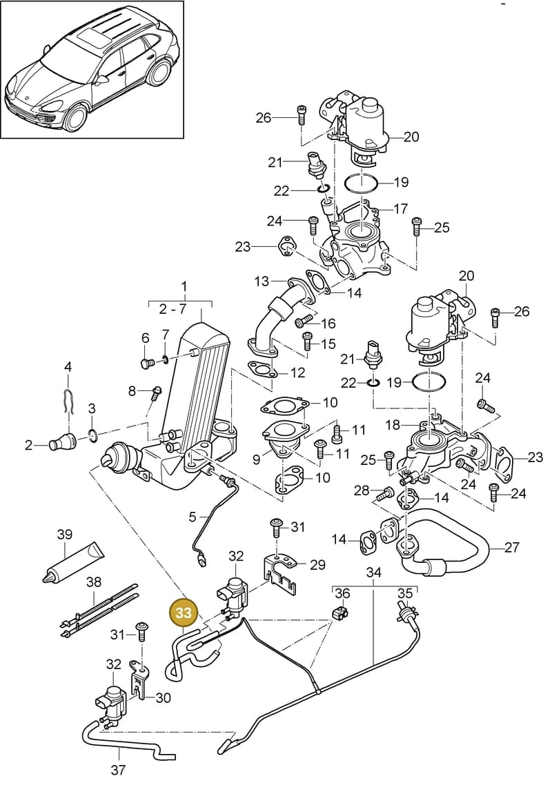 95811155210 — Porsche Cayenne (2010-2018) diagram p37108070, position 33