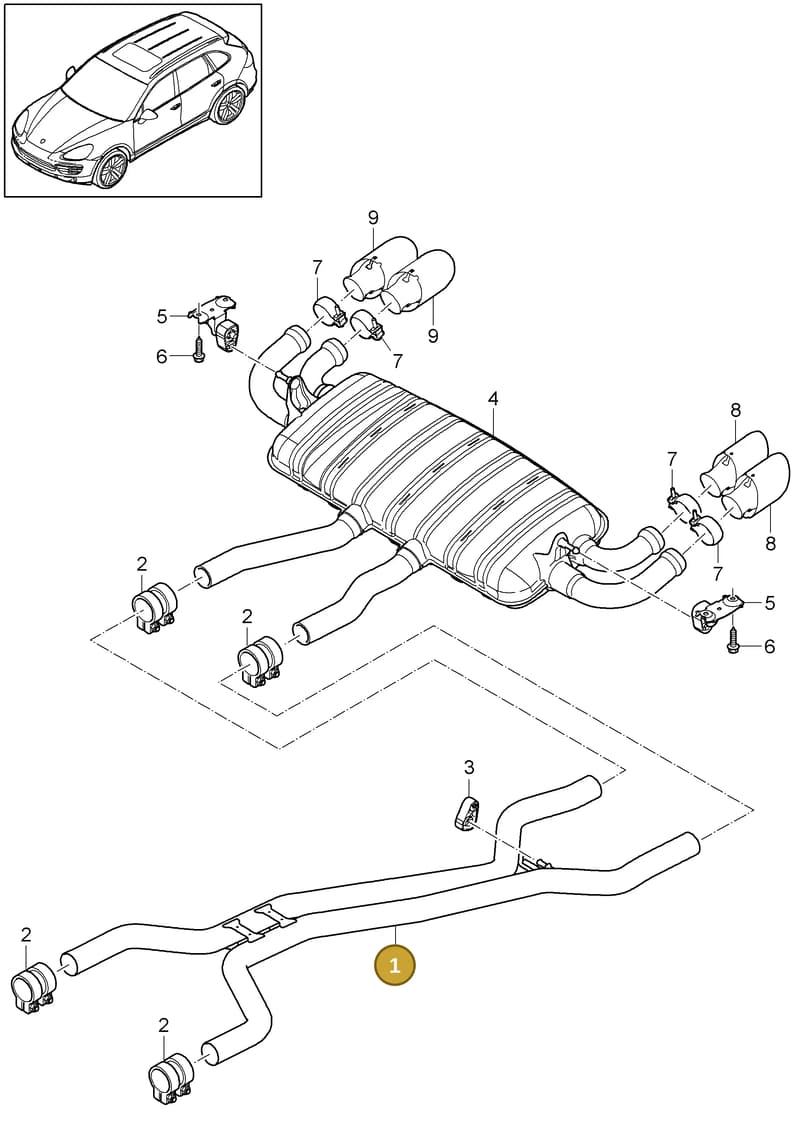 95811190321 — Porsche Cayenne (2010-2018) diagram p37202040, position 1