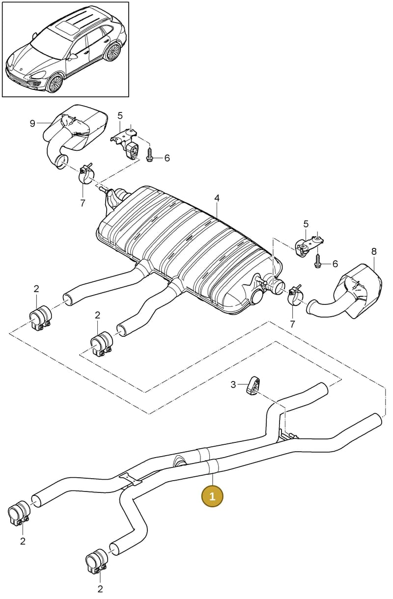 95811191300 — Porsche Cayenne (2010-2018) diagram p37202030, position 1