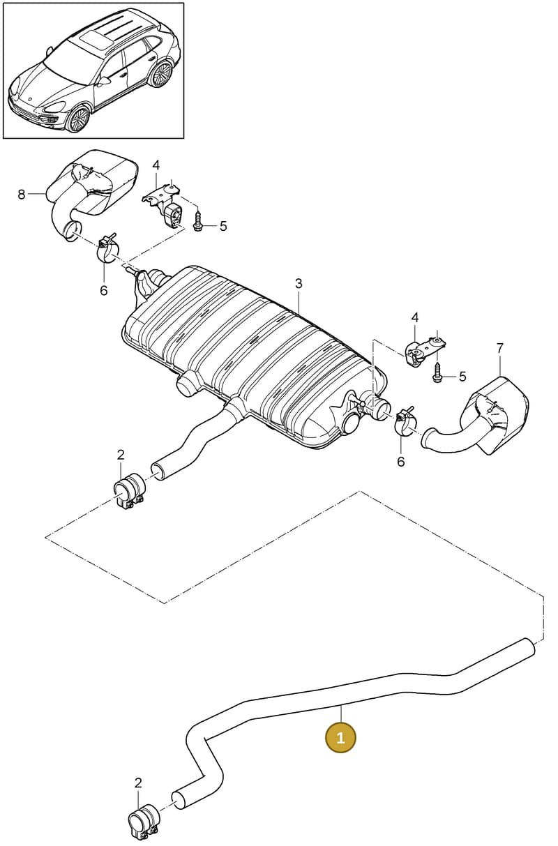 95811191351 — Porsche Cayenne (2010-2018) diagram p37202050, position 1