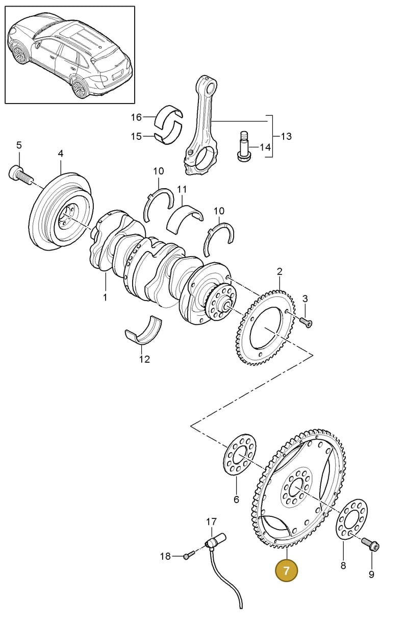 95811401200 — Porsche Cayenne (2010-2018) diagram p37102010, position 7