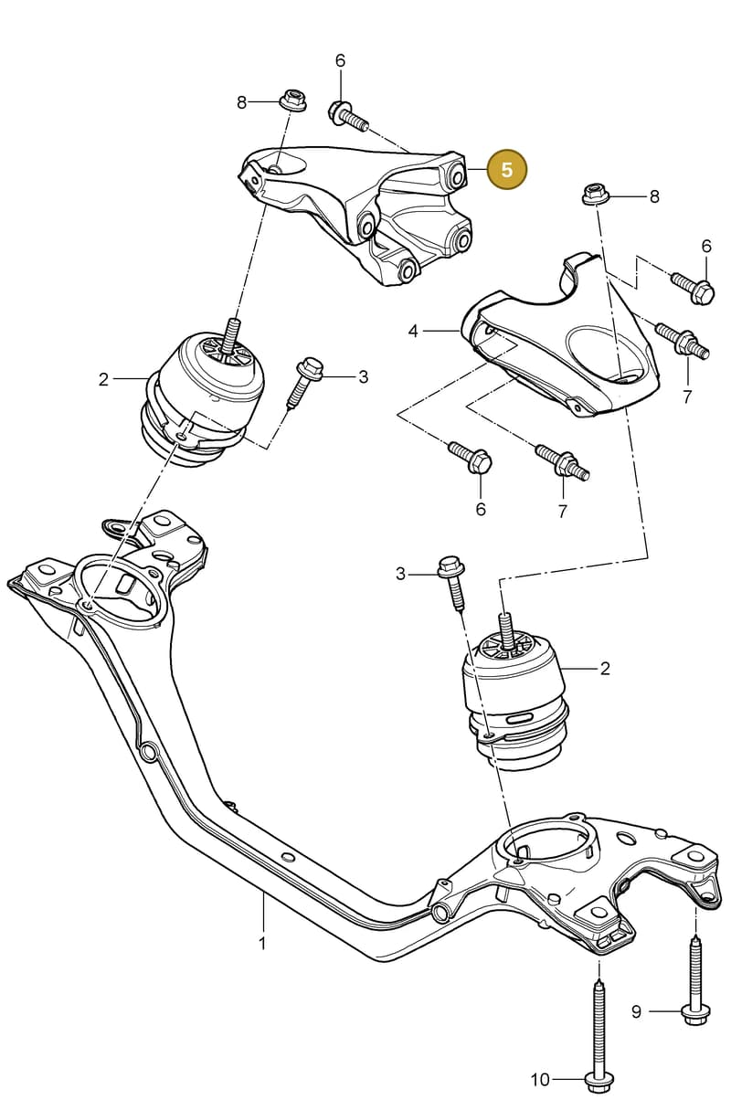 95811520140 — Porsche Cayenne (2007-2010) diagram p31109020, position 5