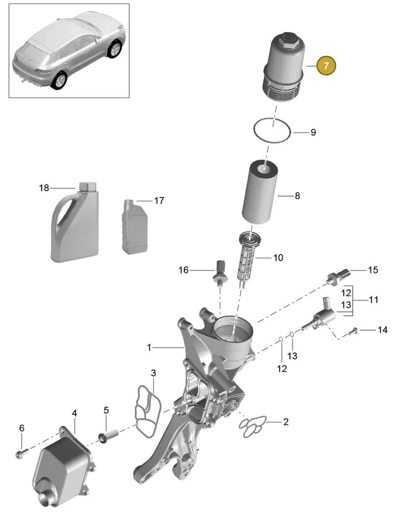 95811540810 — Porsche Macan (2013-2018) diagram p44104050, position 7