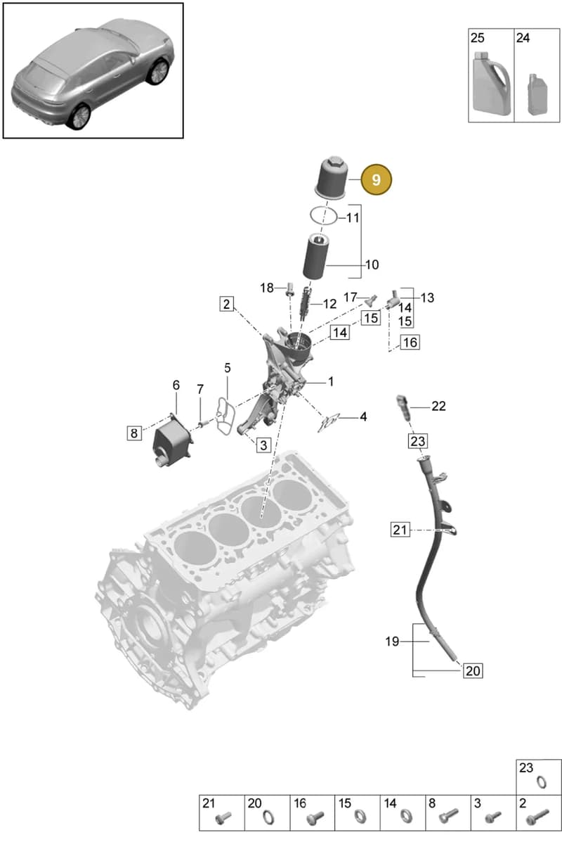 95811540810 — Porsche Macan (2018-2022) diagram p52104110, position 9