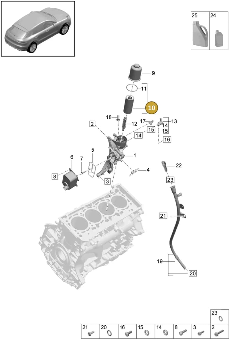 95811556201 — Porsche Macan (2018-2022) diagram p52104110, position 10