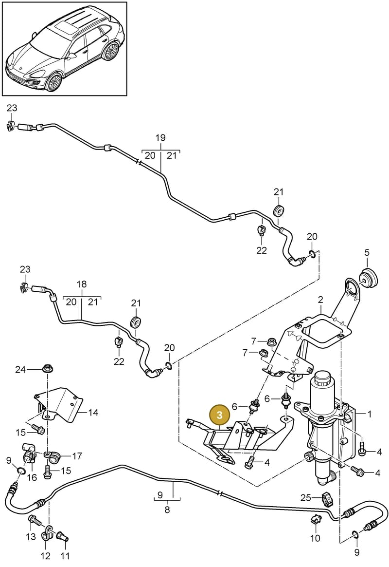 95811623210 — Porsche Cayenne (2010-2018) diagram p37301020, position 3