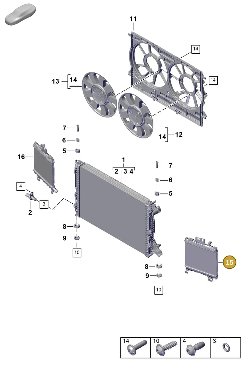 95812121801 — Porsche Cayenne Coupe (2023-2023) diagram p60105250, position 15