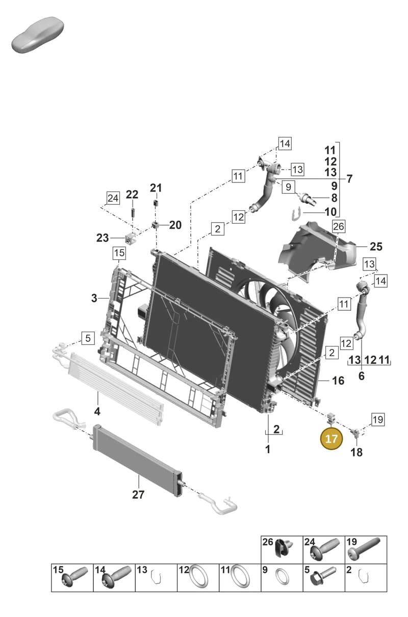 958121275 — Porsche Panamera (2023-2025) diagram p58105200, position 17
