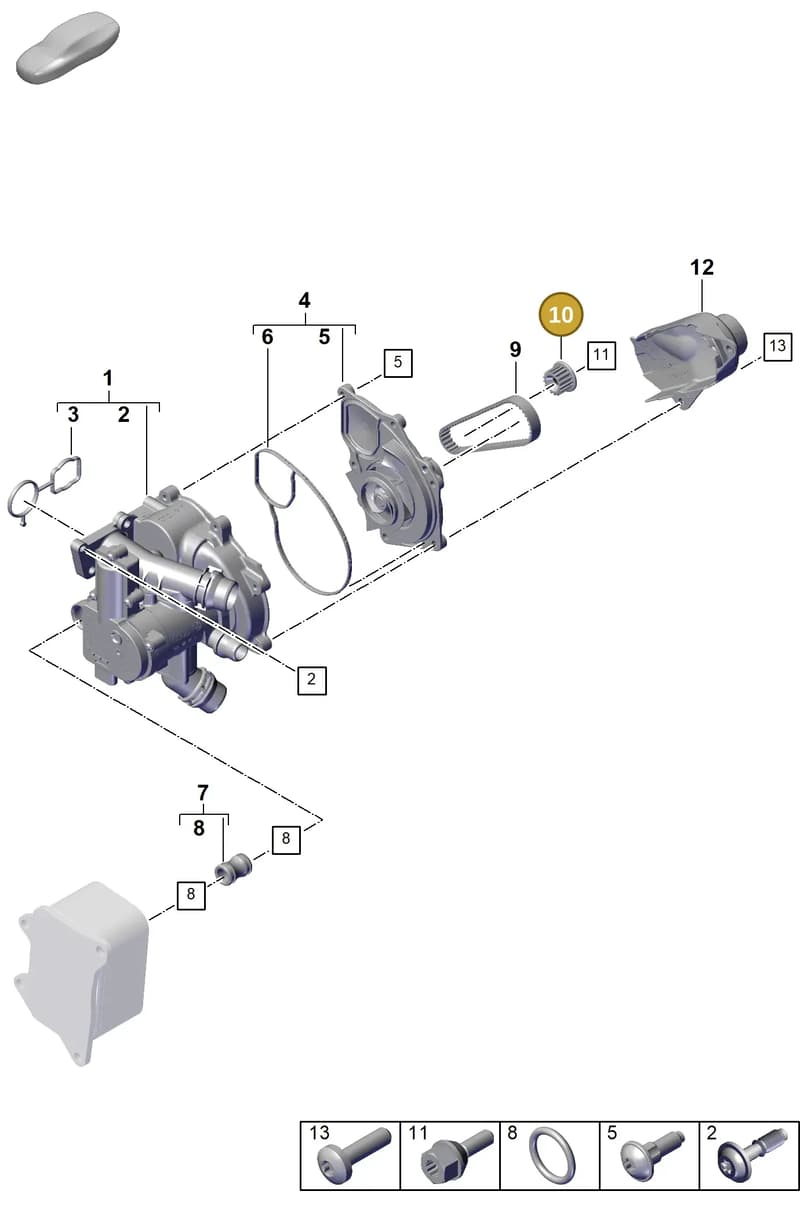 95812173100 — Porsche Cayenne Coupe (2023-2023) diagram p60105000, position 10