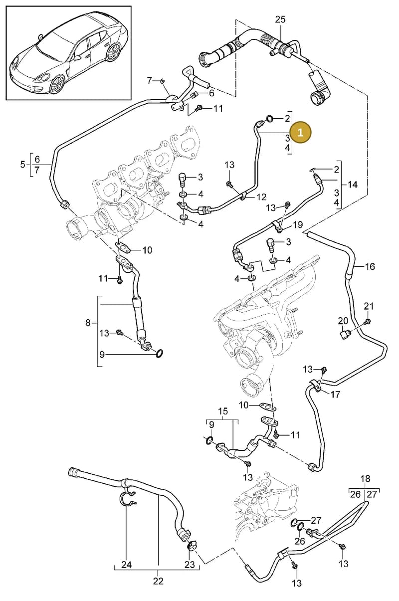 95812302512 — Porsche Panamera (2009-2016) diagram p35202090, position 1