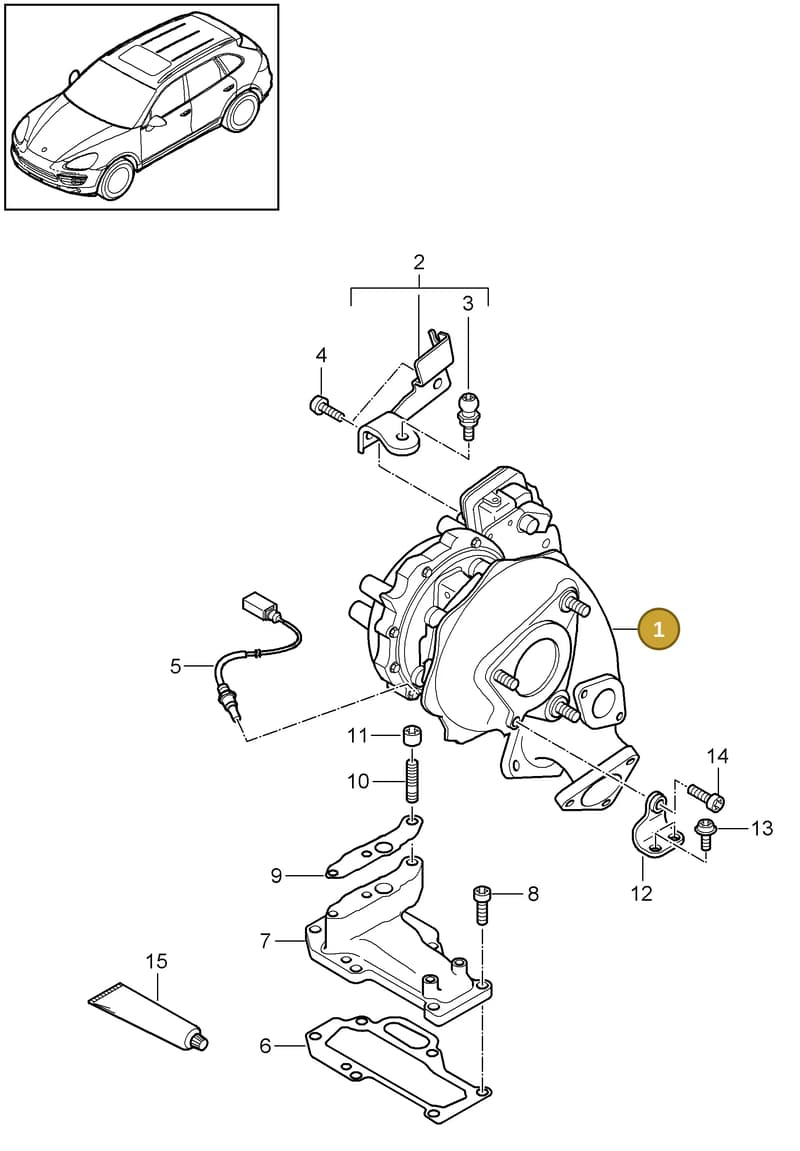 95812302512 — Porsche Cayenne (2010-2018) diagram p37202080, position 1
