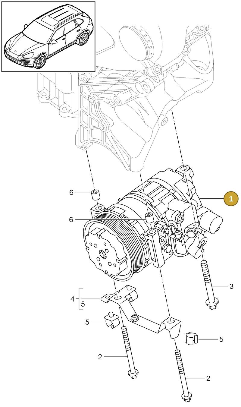 95812606500 — Porsche Cayenne (2010-2018) diagram p37813070, position 1