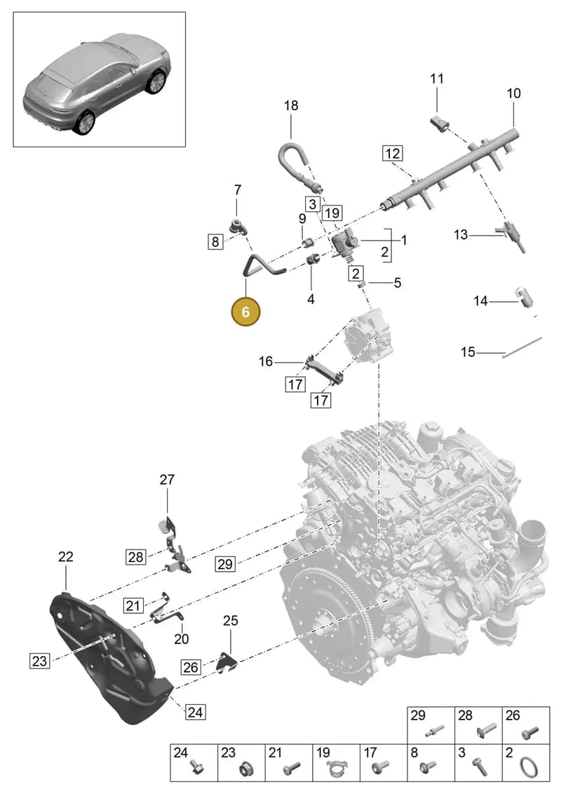 95812750101 — Porsche Macan (2018-2022) diagram p52000123, position 6