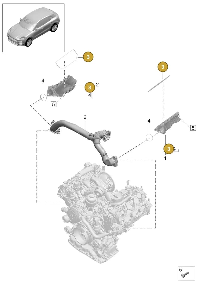95813339401 — Porsche Macan (2018-2022) diagram p52000020, position 3