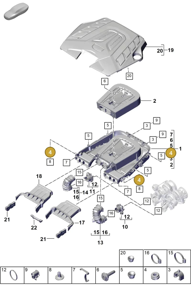95813356720 — Porsche Cayenne Coupe (2023-2023) diagram p60106030, position 4