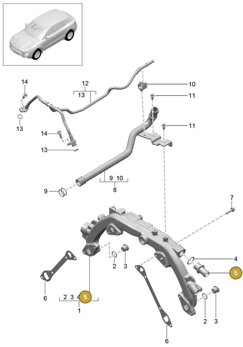 95813383300 — Porsche Macan (2013-2018) diagram p44105020, position 5