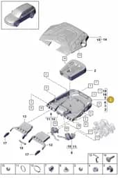 95813383505 Porsche Air Cleaner Lower Part