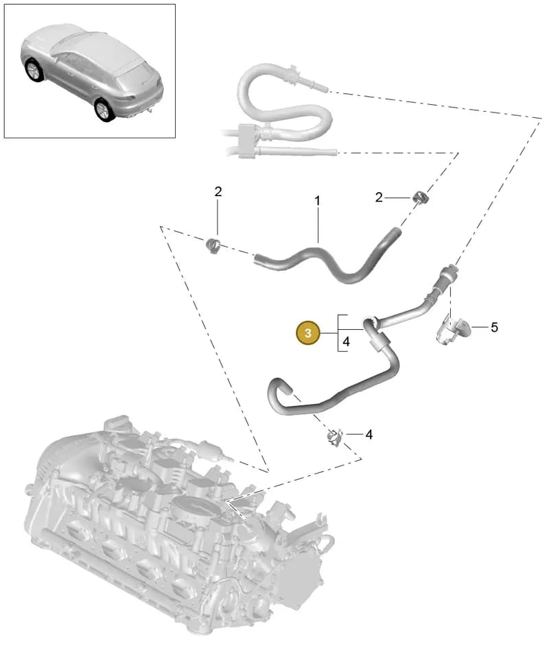 95813398630 — Porsche Macan (2013-2018) diagram p44201040, position 3