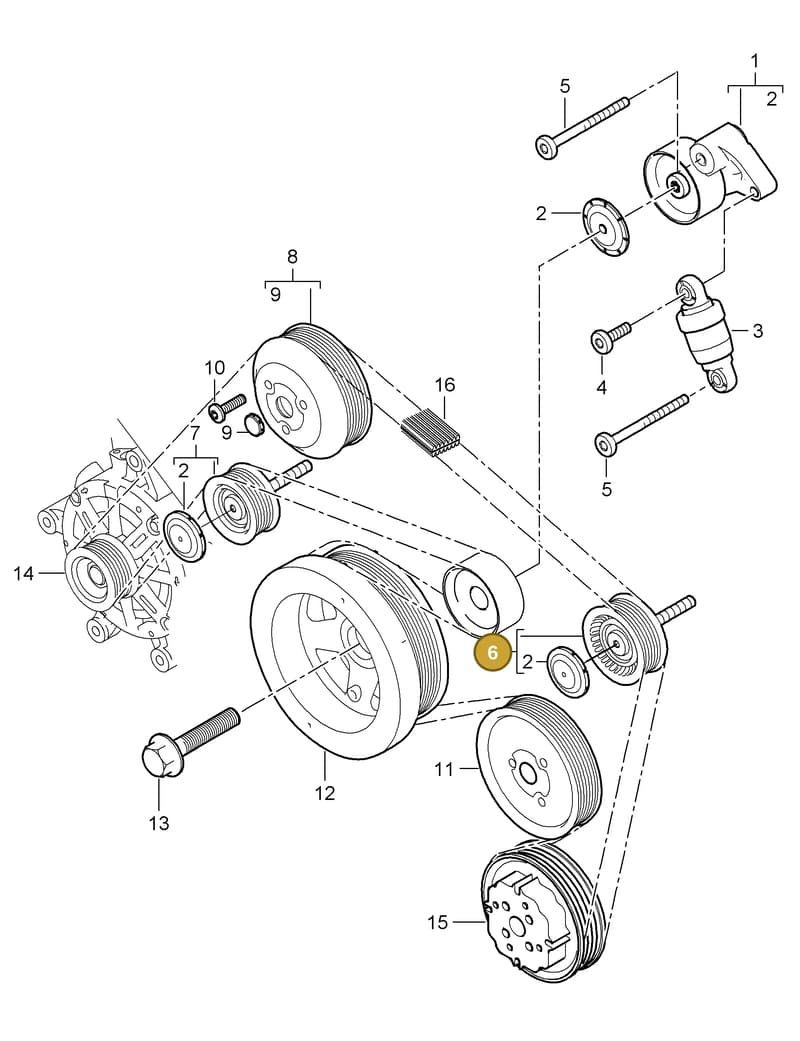 95814527601 — Porsche Cayenne (2007-2010) diagram p31102060, position 6