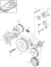 95814527601 Porsche Idler Pulley