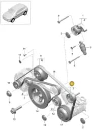 95814527901 Porsche Idler Pulley with Bolt