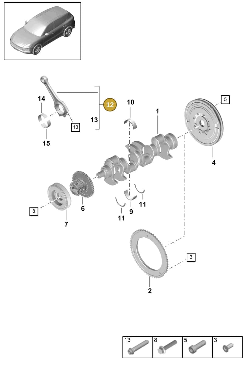 95819840110 — Porsche Cayenne (2017-2023) diagram p51102010, position 12