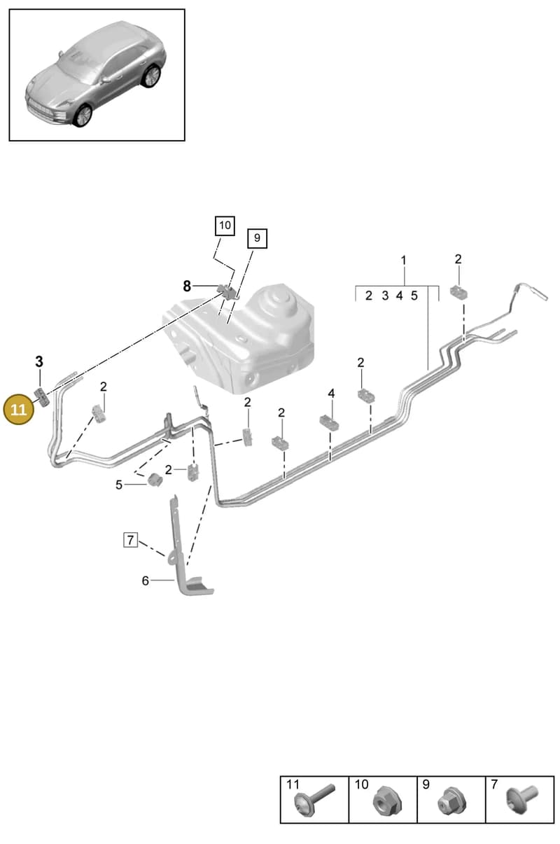 95819840110 — Porsche Macan (2018-2022) diagram p52000081, position 11