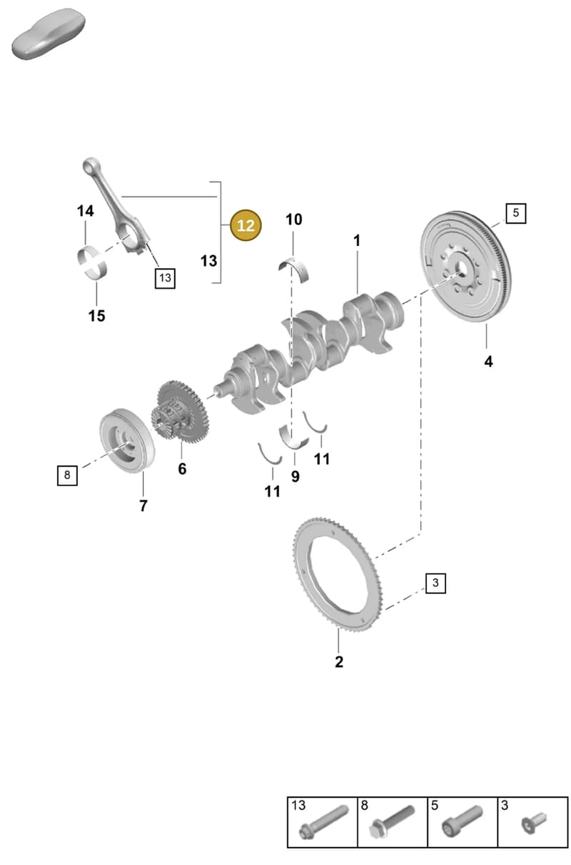 95819840110 — Porsche Cayenne Coupe (2023-2023) diagram p60102000, position 12