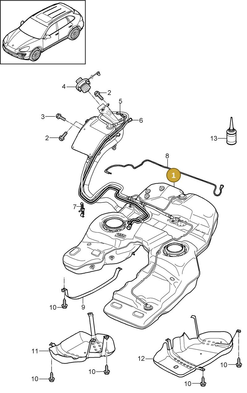 95820102175 — Porsche Cayenne (2010-2018) diagram p37201000, position 1