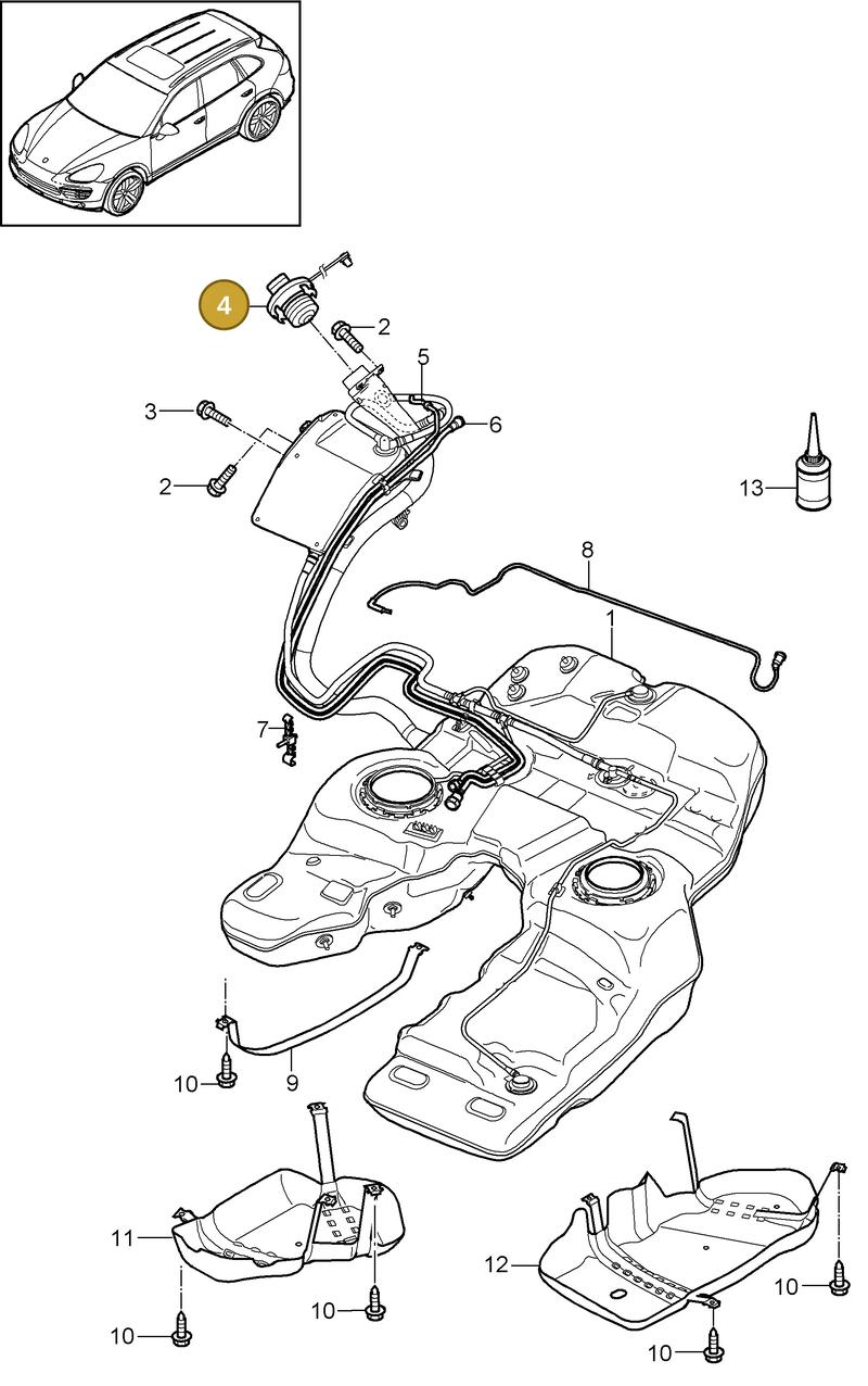 95820124121 — Porsche Cayenne (2010-2018) diagram p37201000, position 4