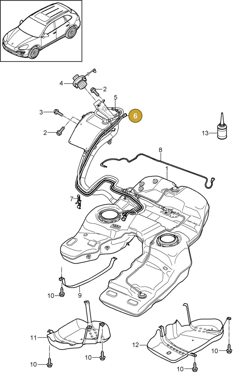 95820125500 — Porsche Cayenne (2010-2018) diagram p37201000, position 6
