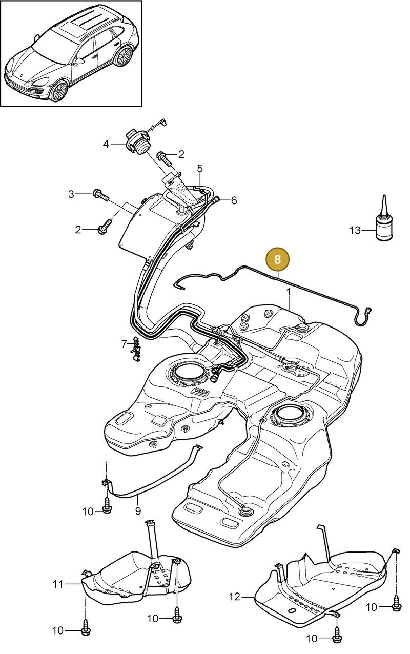 95820125520 — Porsche Cayenne (2010-2018) diagram p37201000, position 8