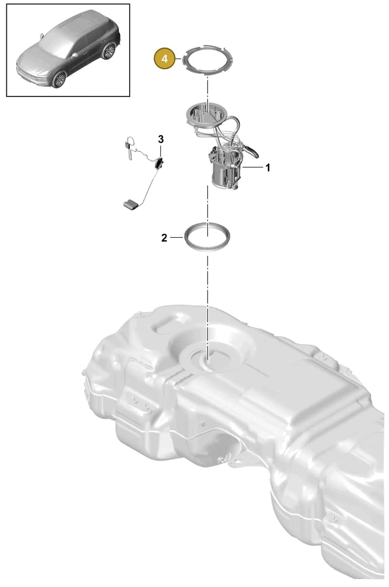 95820162300 — Porsche Cayenne (2017-2023) diagram p51201020, position 4
